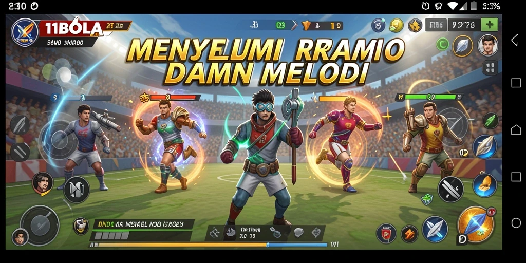 Tampilan gameplay 11BOLA yang interaktif dan penuh warna.