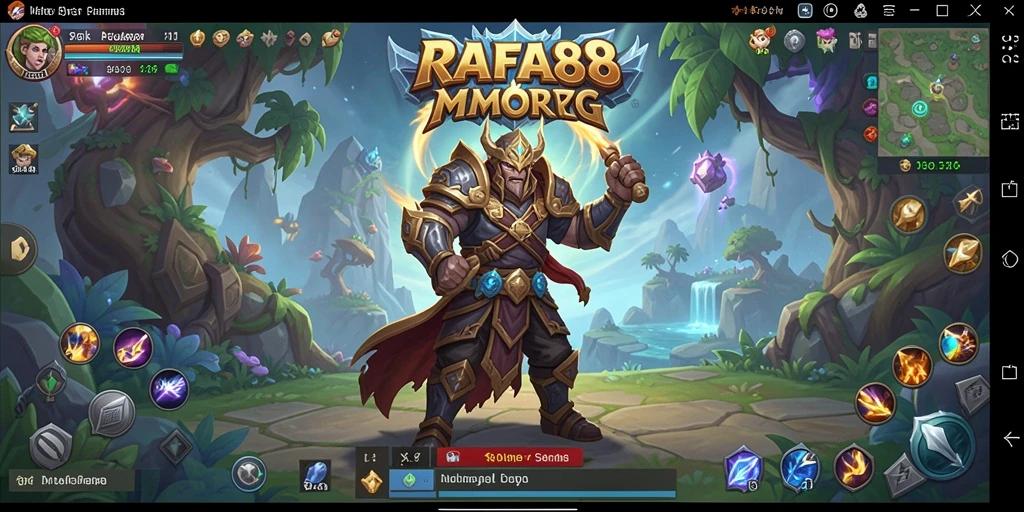 Tampilan gameplay menarik di RAFA88 dengan aksi seru dalam dunia MMORPG.