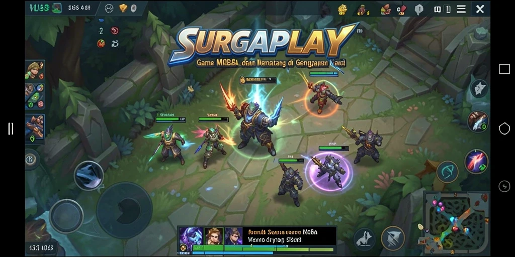 Screenshot gameplay seru di SURGAPLAY dengan pertarungan karakter beraksi.