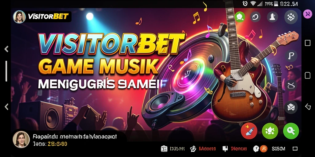 Tampilan gameplay VISITORBET yang menggugah semangat musik.